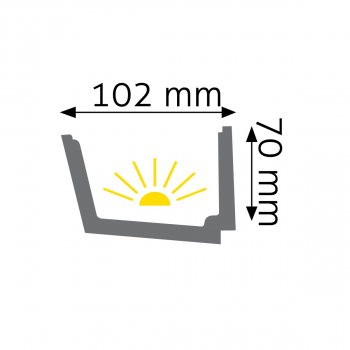 Listwa oświetleniowa gładka LOC-02 244cm